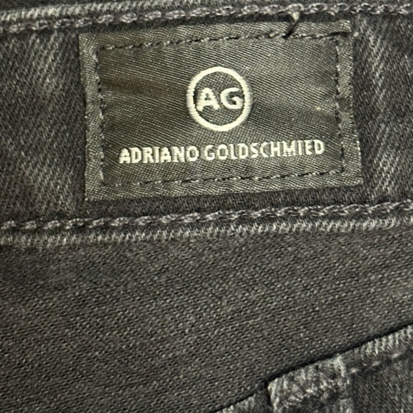 AG Adriano Goldschmeid Stevie Ankle Slim Straight Faded Black Distressed Size 31 - Picture 7 of 12